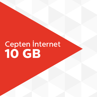 Ekstra 10GB PaketiAylık 10GB mobil internet 12 ay pakette kalma sözünüze 45,90 yerine ayda sadece 35 TL!