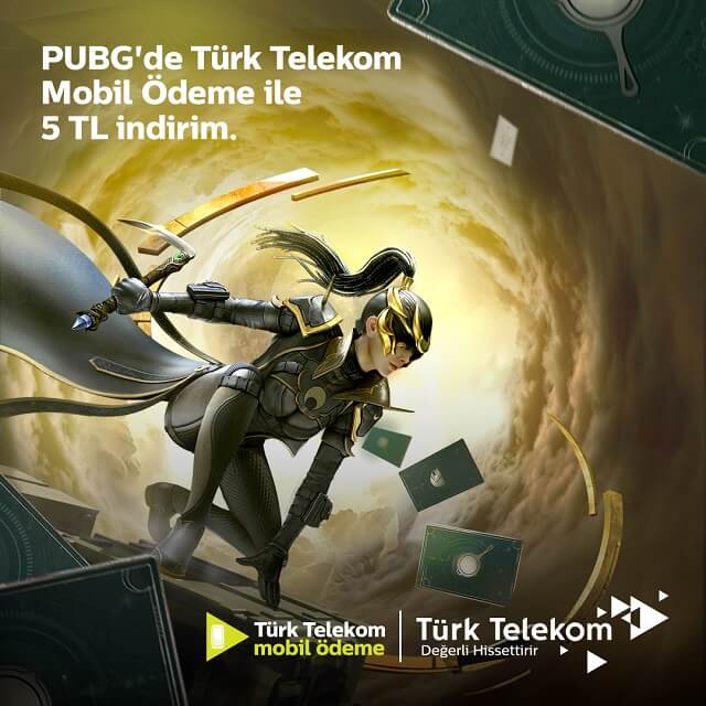 Türk Telekom Mobil Ödeme ile PUBG Mobile'da 125 TL Harcamaya 5 TL Hediye
