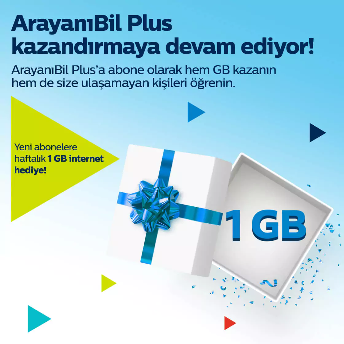 ArayanıBil Plus Hediye 1 GB İnternet Kampanyası görseli