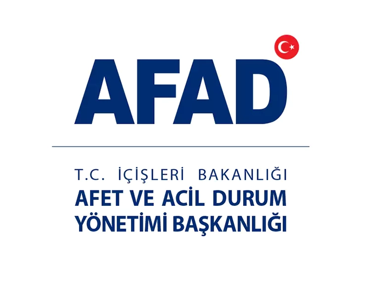 “AFAD T.C İÇİŞLERİ BAKANLIĞI AFET VE ACİL DURUM YÖNETİMİ BAŞKANLIĞI” yazısı