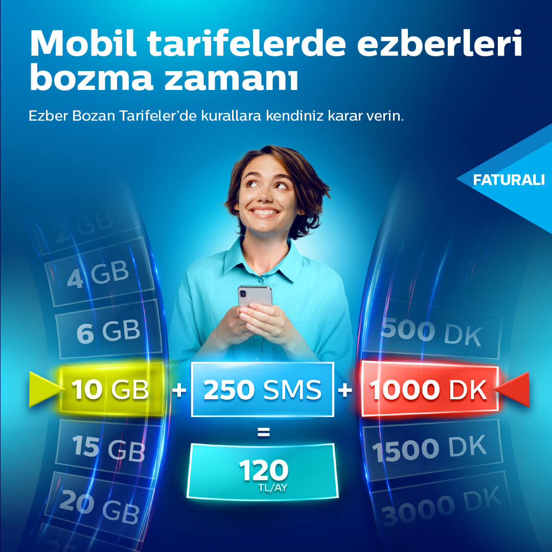 mobil faturalı faturasız en İyi tarife fiyatları türk telekom