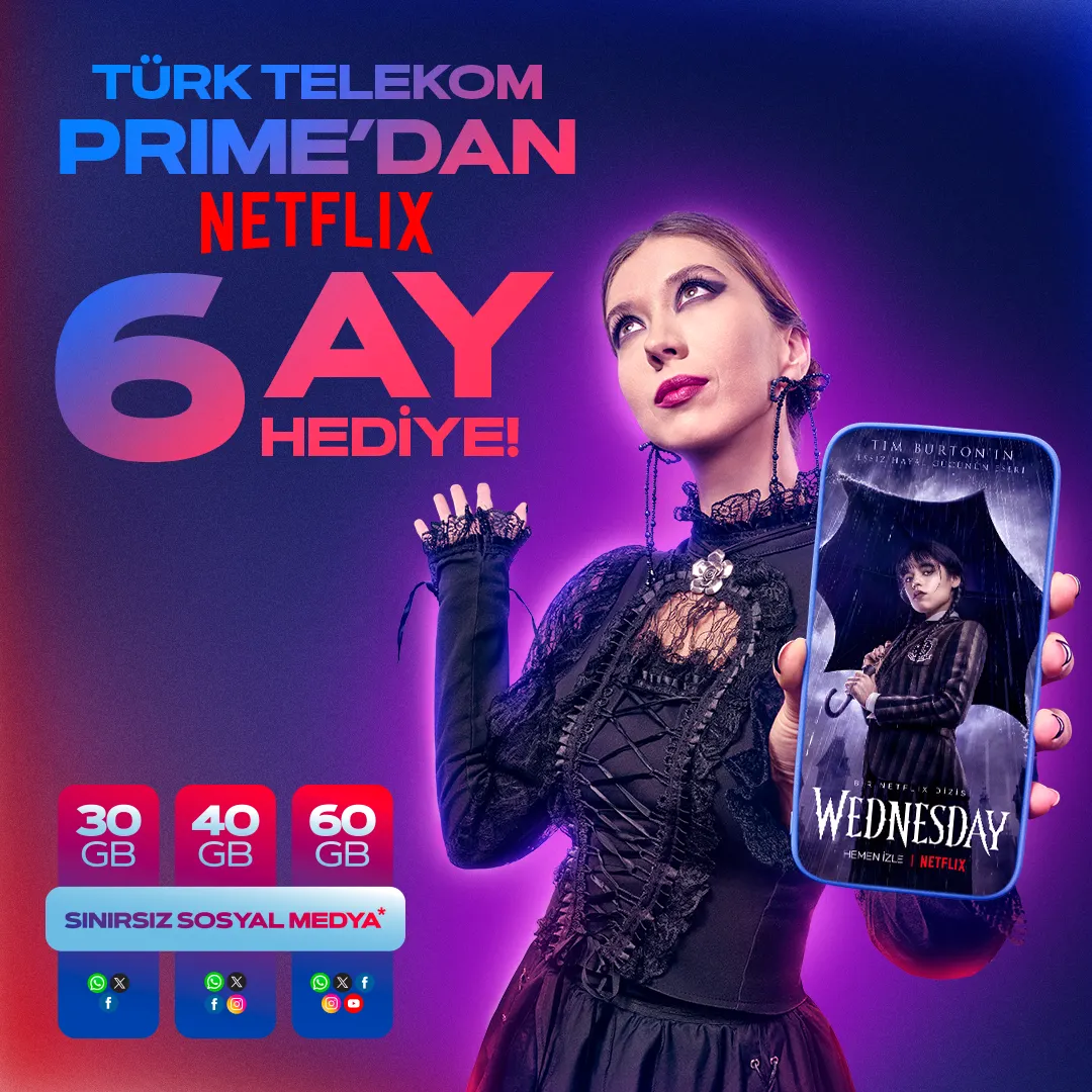 Türk Telekom'dan Prime Netflix Tarifeler!